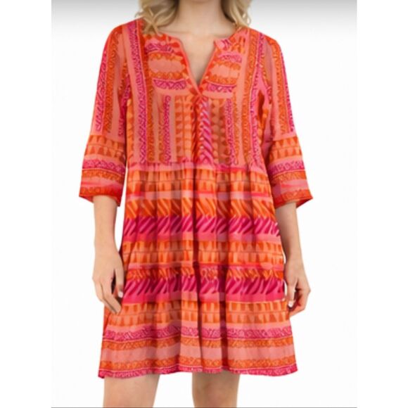 Japna Dresses & Skirts - Goa Beach Japna pink and orange coverup dress small